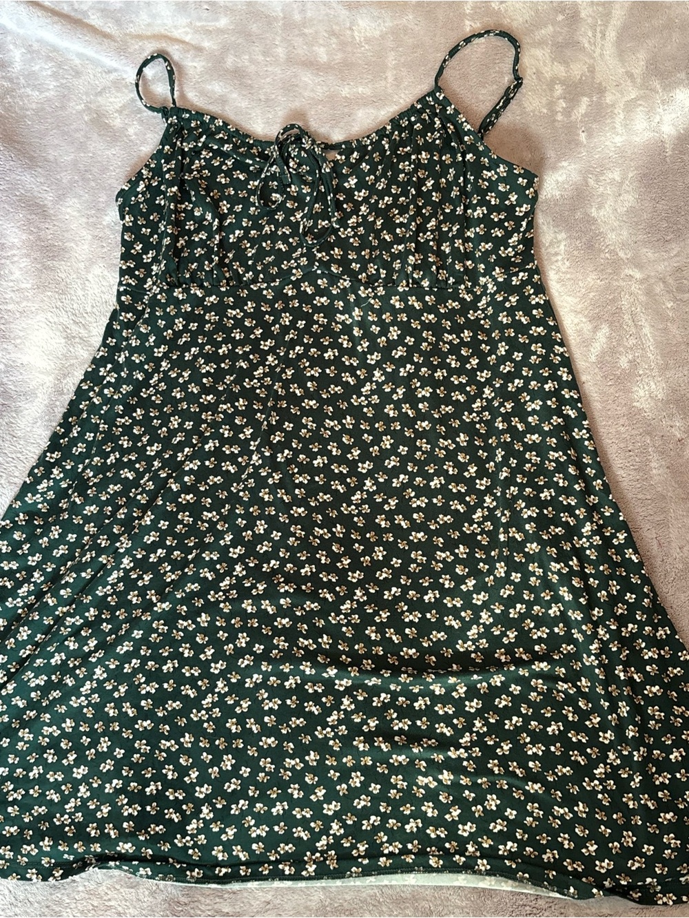 floral green dress